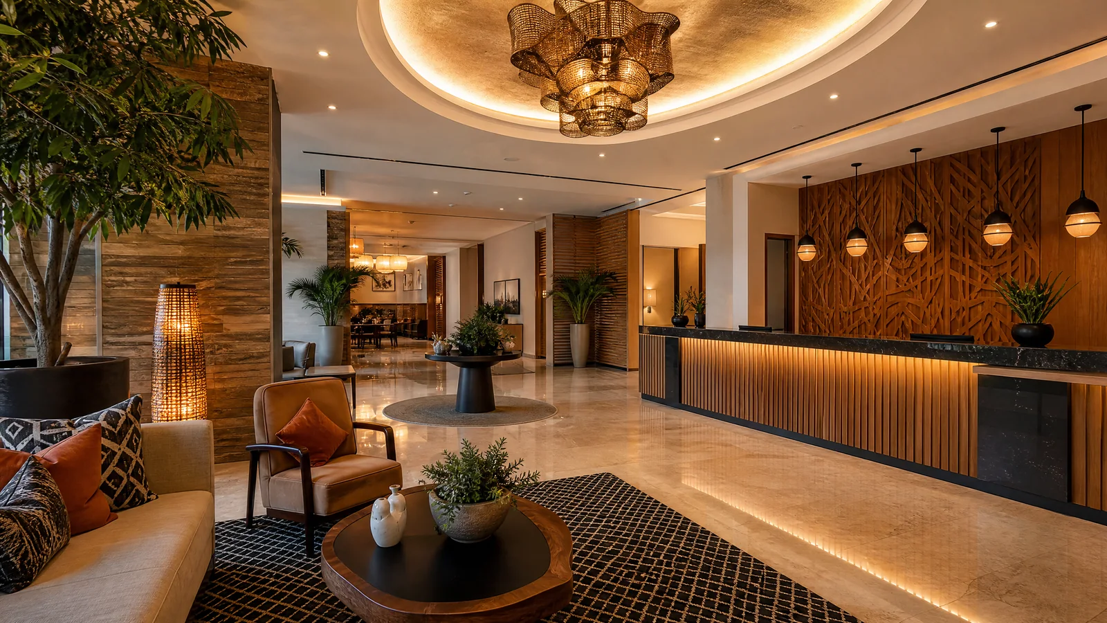 Hotel lobby and reception